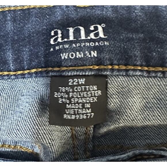 a.n.a A New Approach Women’s Bootcut Jeans Dark Wash Size 22W Stretch Denim - Picture 6 of 9